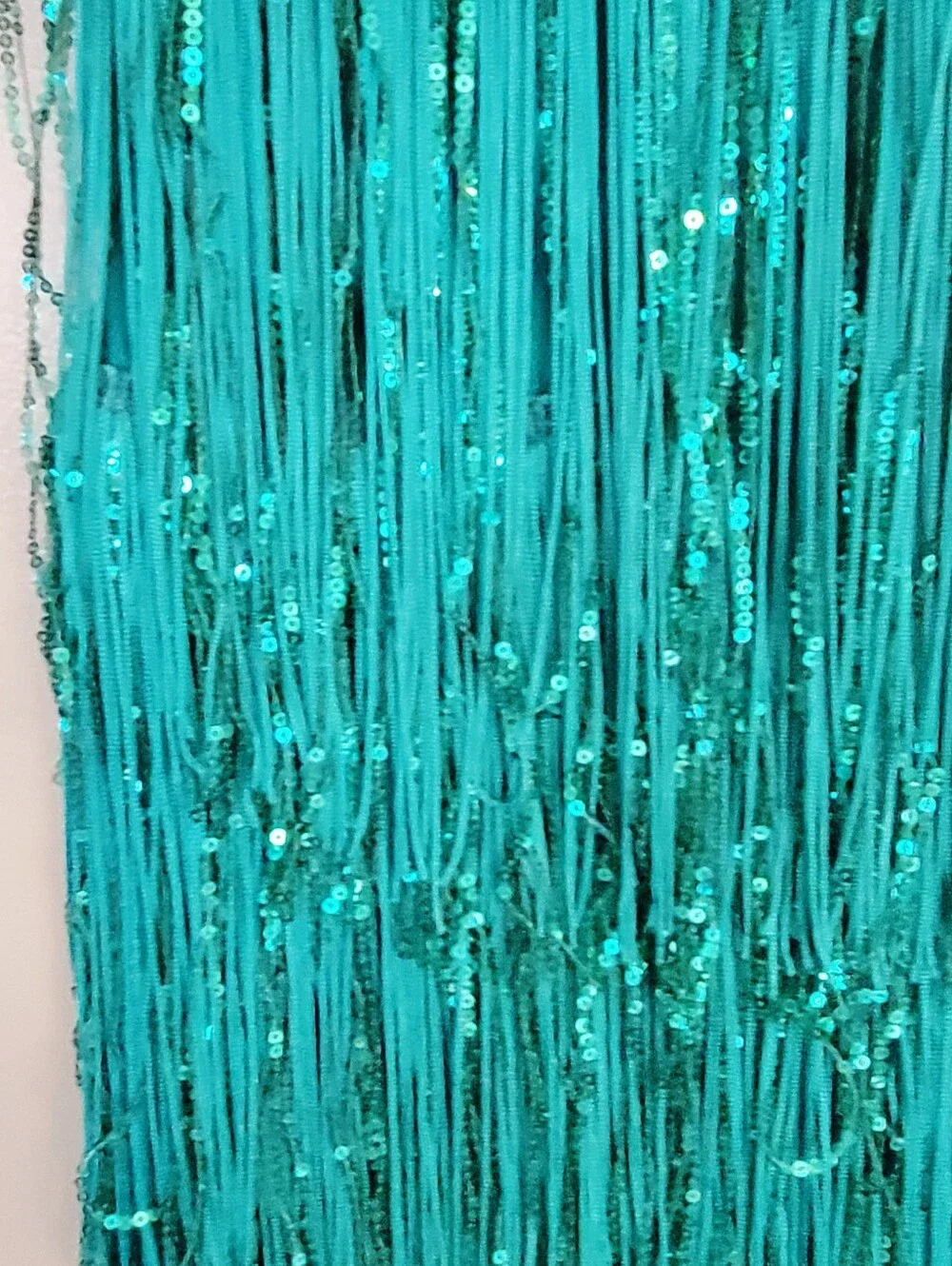 Weissman Green Fringe Costume Dress